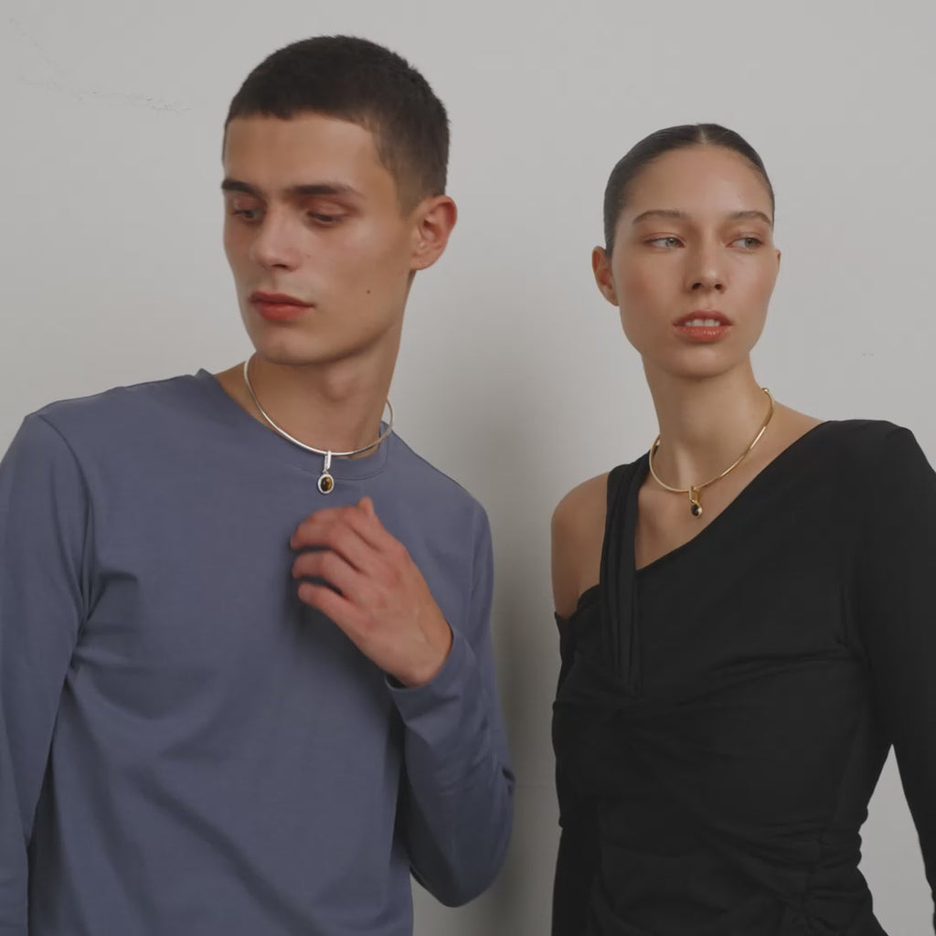 CHARM medallion pendant, silver-plated