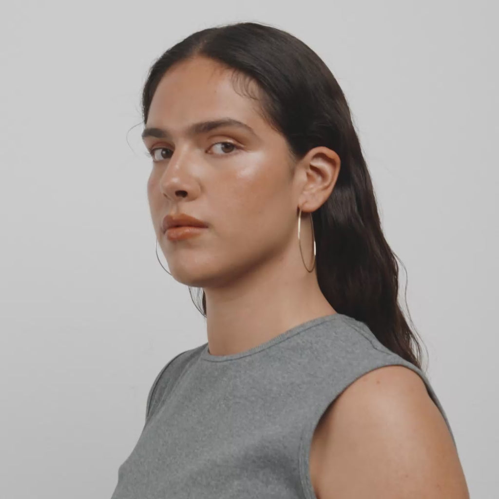 SANNE maxi hoops guldpläterade