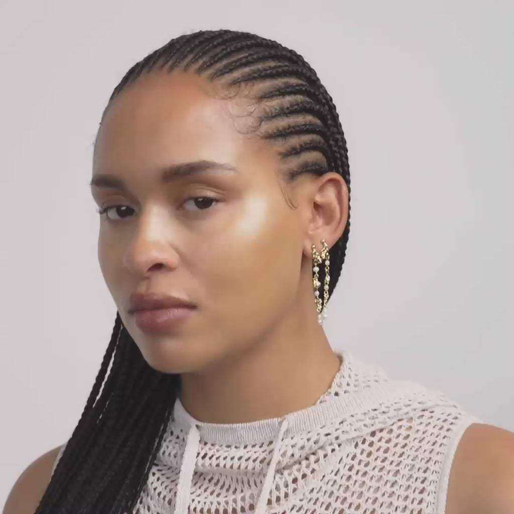SLOAN pearl earrings gold-plated