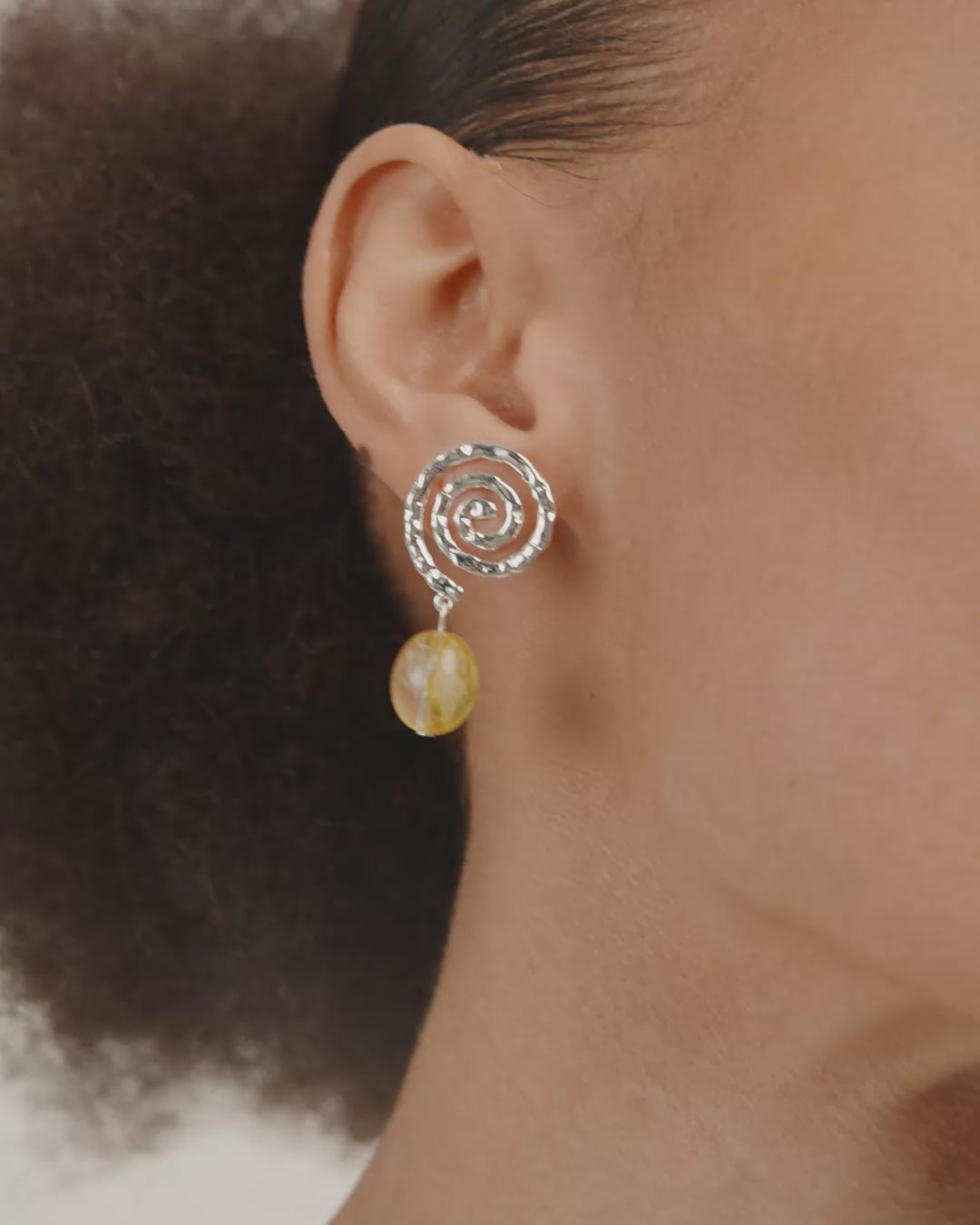 STILL earrings silver-plated/yellow