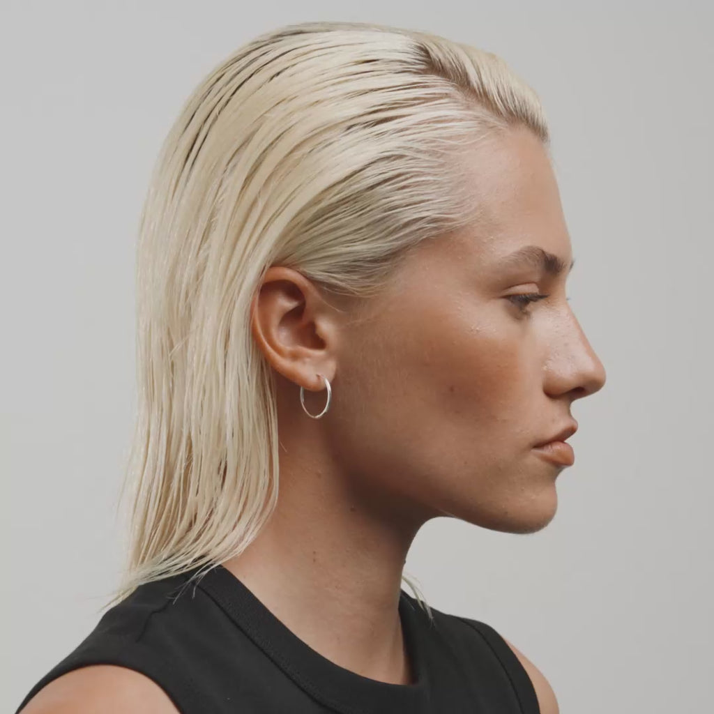 EANNA hoops silverpläterade stor