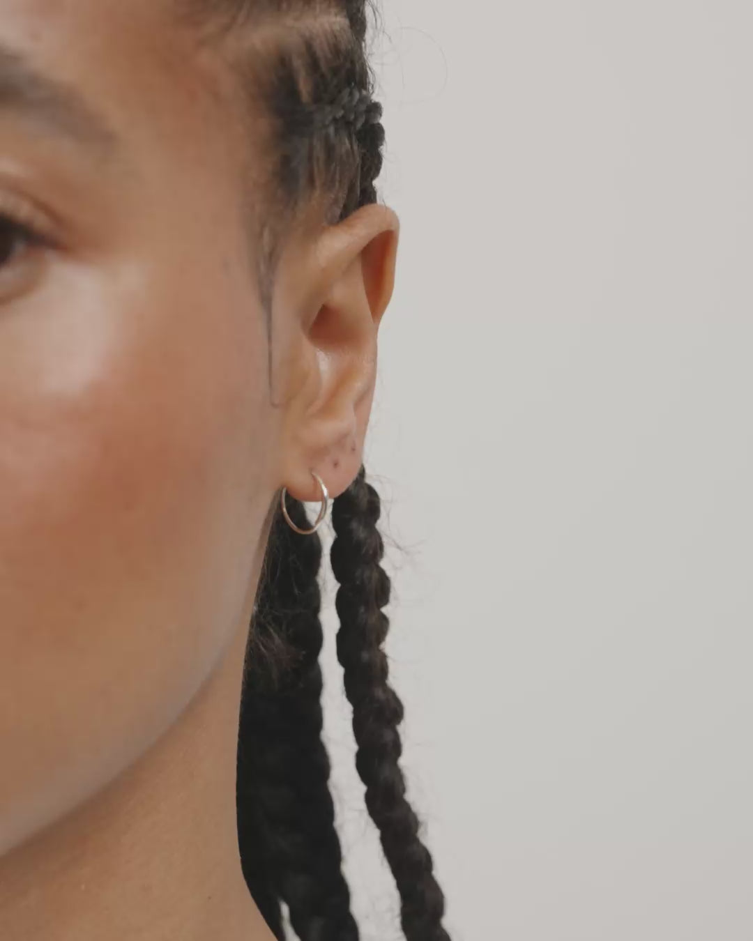RAQUEL x-small hoops silverpläterade