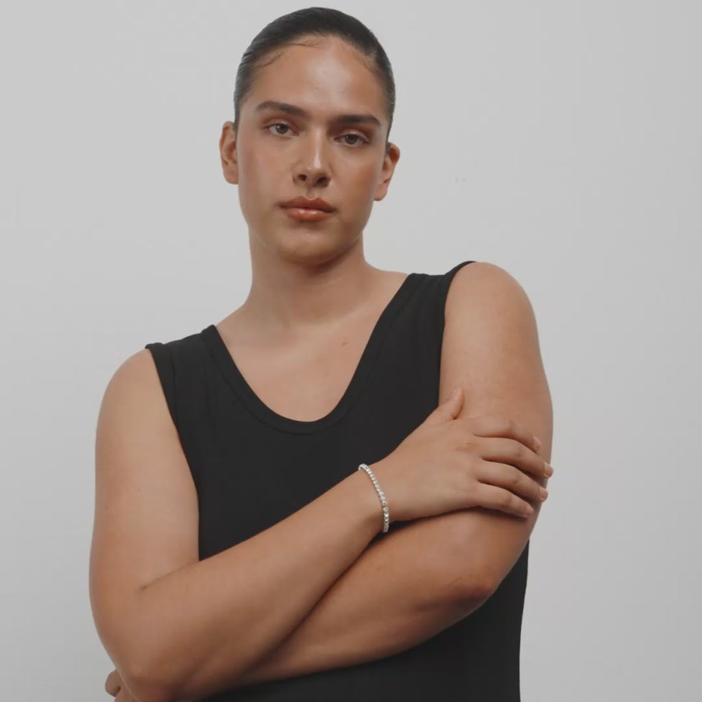 LUCIA kristallarmband silverpläterat