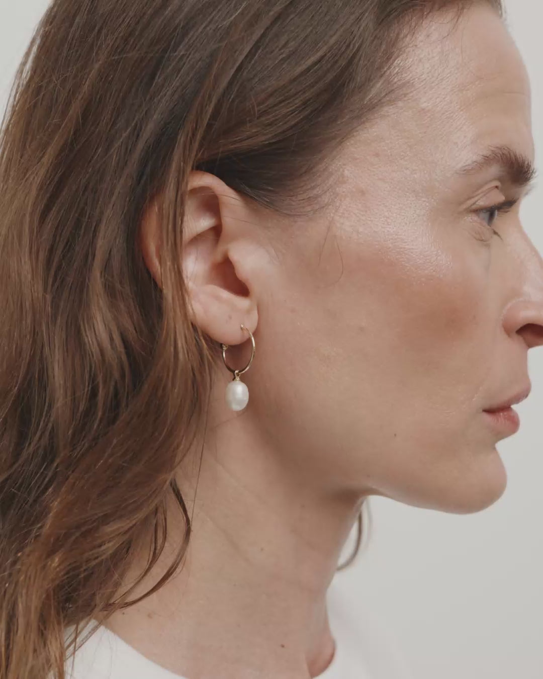 EILA pearl earrings gold-plated