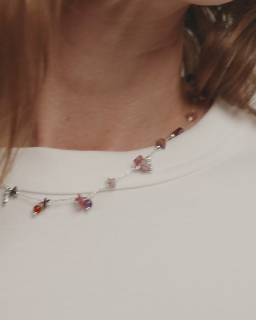 HERE necklace silver-plated/multi