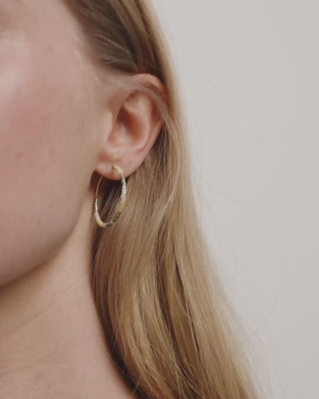 ALISON hoop earrings brown/gold-plated