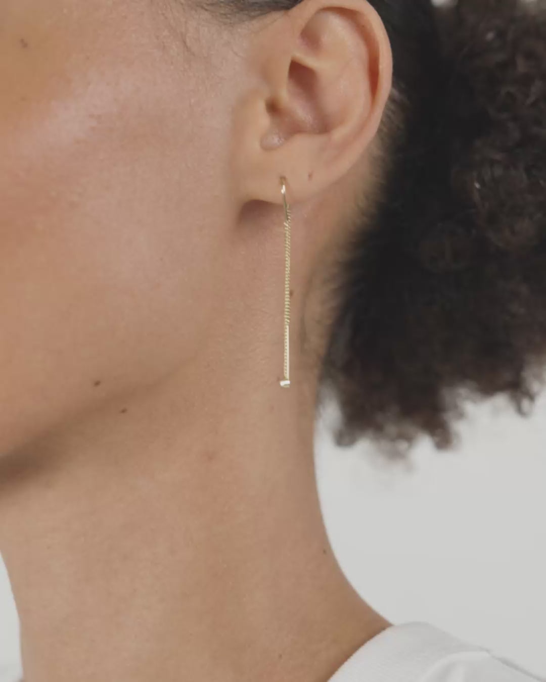 LUMI chain earrings gold-plated