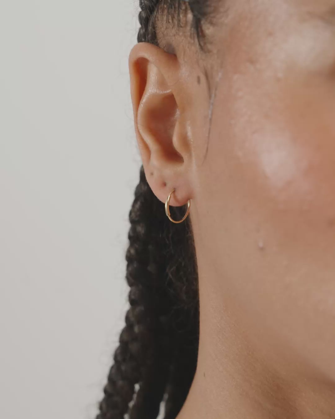 RAQUEL x-small hoop earrings gold-plated