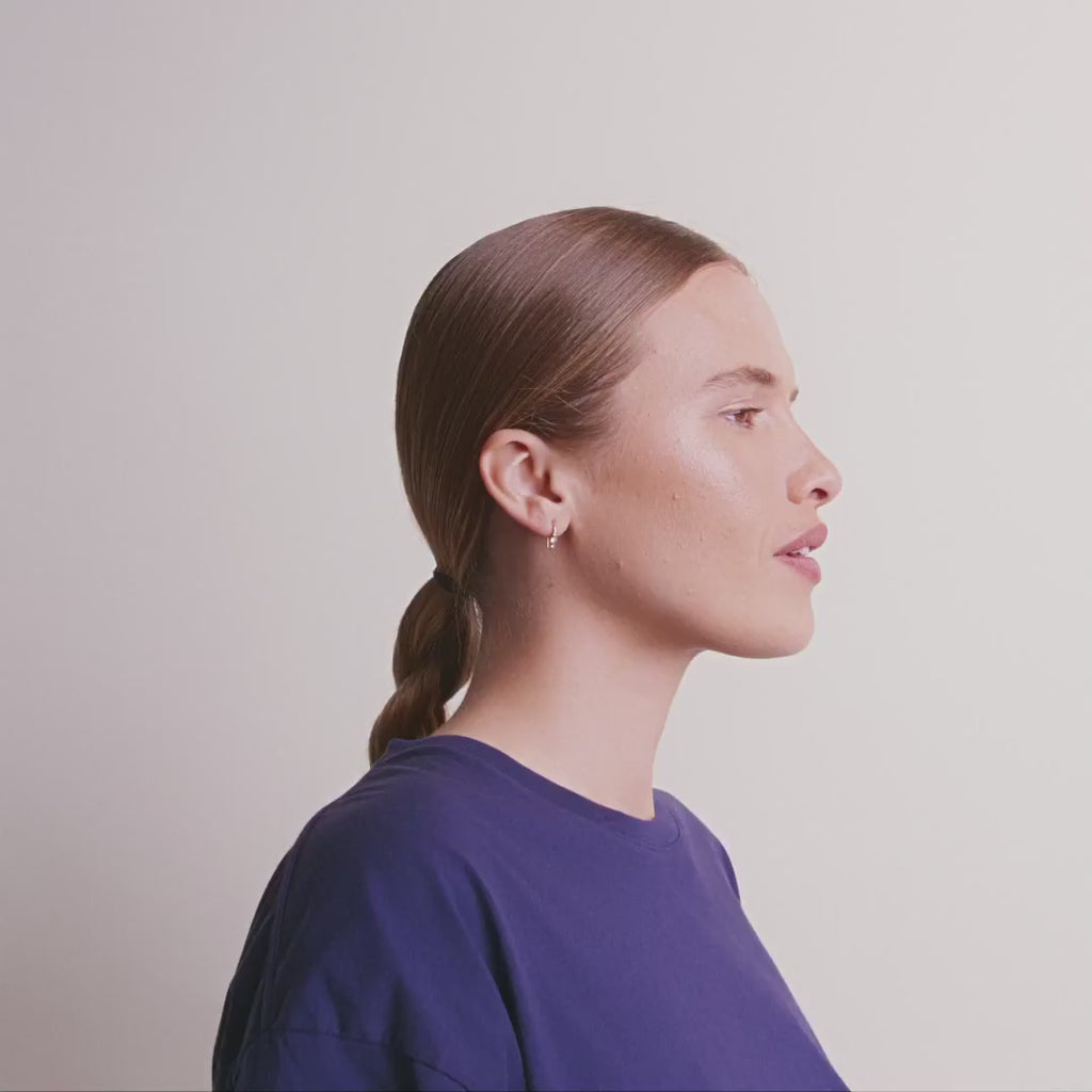 KRISTINE single ørering guldbelagt