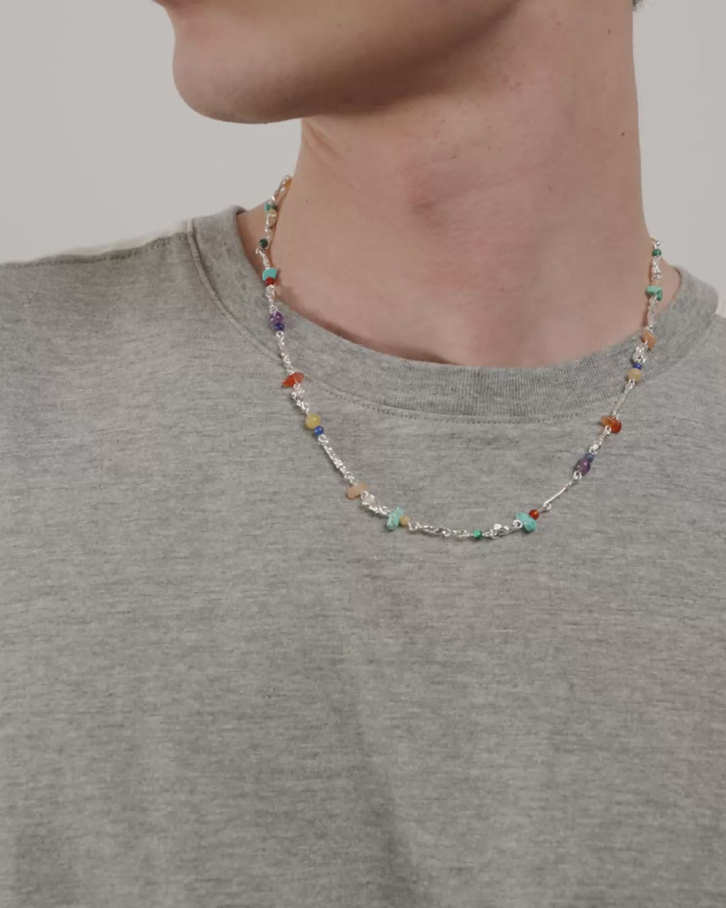 TRACE necklace silver-plated/multi