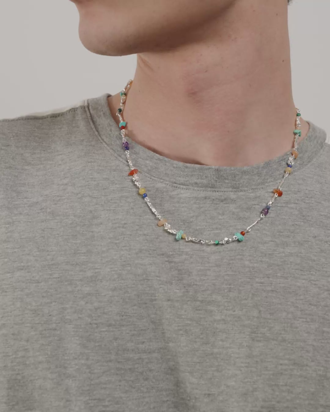 TRACE necklace silver-plated/multi