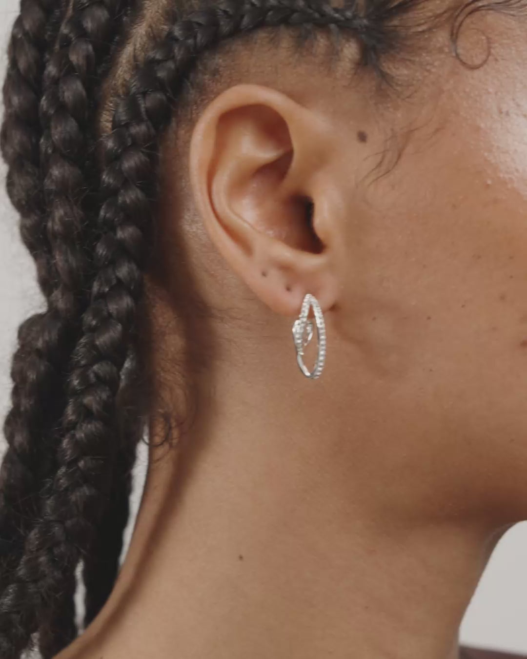 ETTY crystal earrings silver-plated