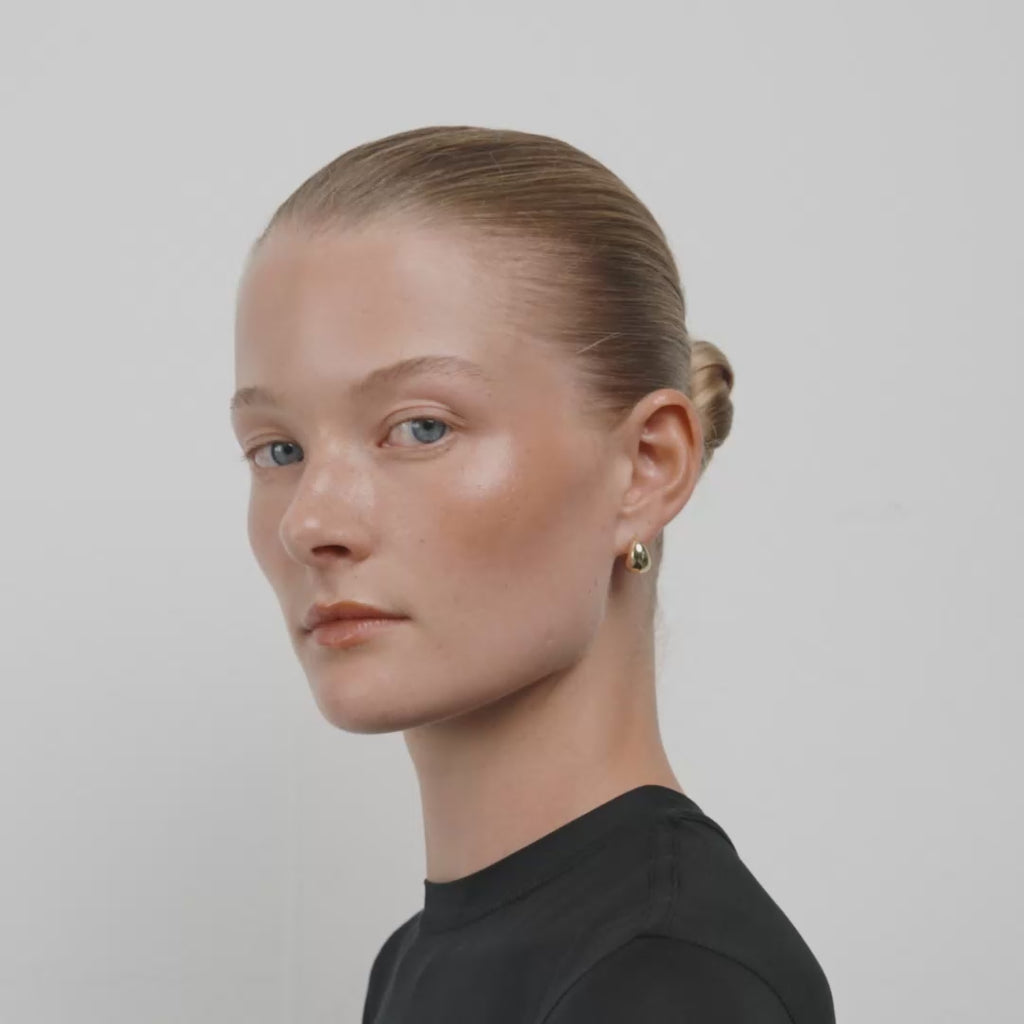 ALEXANE chunky mini hoop øreringe guldbelagt